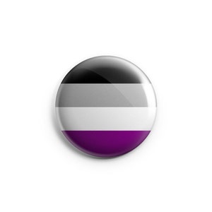 Asexual Pride button, asexual pride flag, asexual badge, asexuality pin, ace, Pride Day