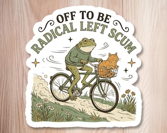 Radical Left Scum sticker set for laptop, water bottle, or kindle.