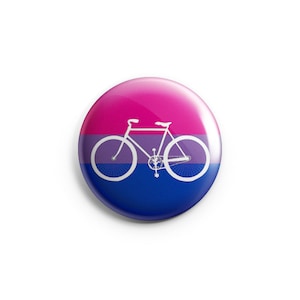 Bi Pride button, bisexual pride bike