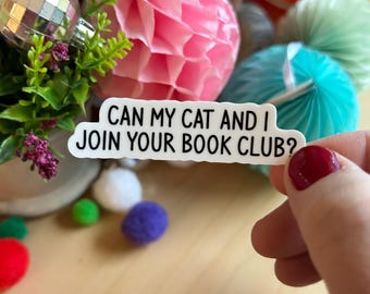 Book club sticker for kindle, literary gift for readers