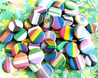Botón de bandera del orgullo LGBT personalizado, banderas del orgullo personalizadas, pines del orgullo LGBT, orgullo gay, pines lésbicos, Día del Orgullo, botones GSA