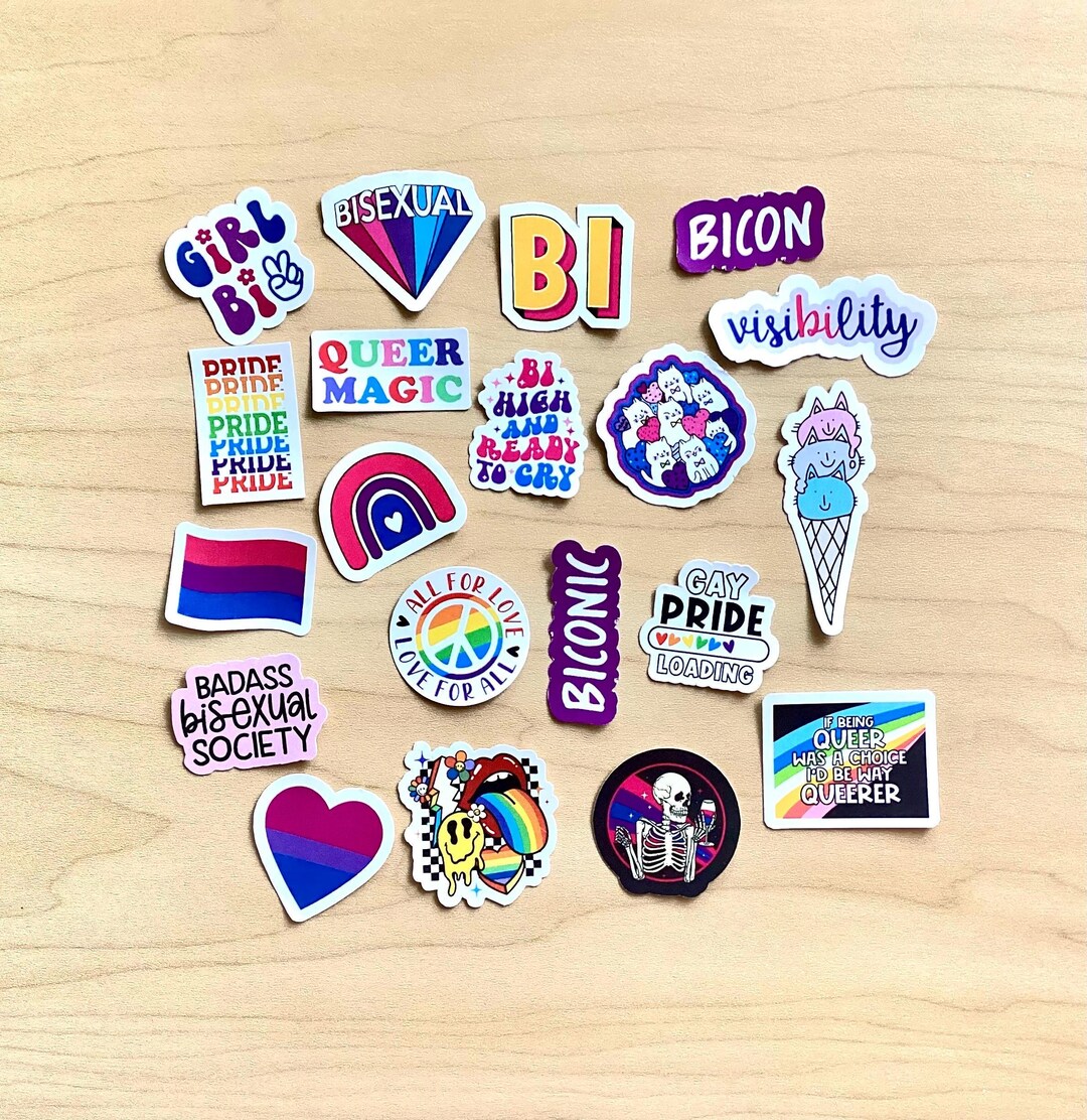 Mini Bisexual Pride Stickers, Mini Stickers, Bi Pride Stickers, Laptop ...