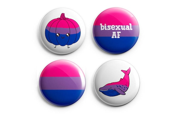 Bisexual Pin Bi Pride 4 Pack Bisexual Pins Bi Badges  Etsy-6974