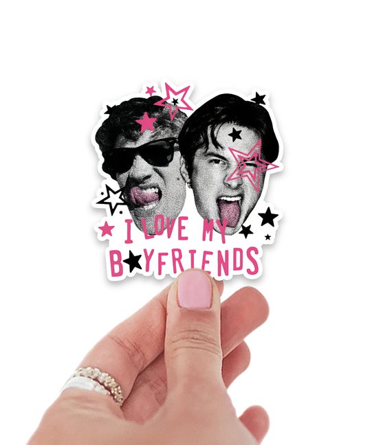 Queer hockey romance sticker