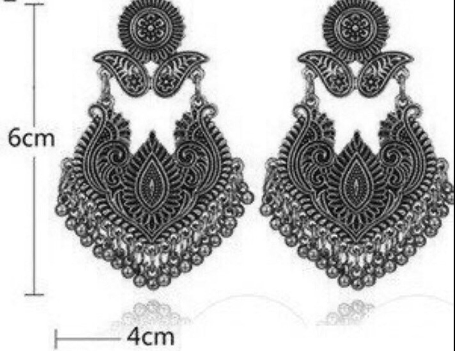 Antique Silver or Gold Vintage Boho Chandelier Earrings With Etsy