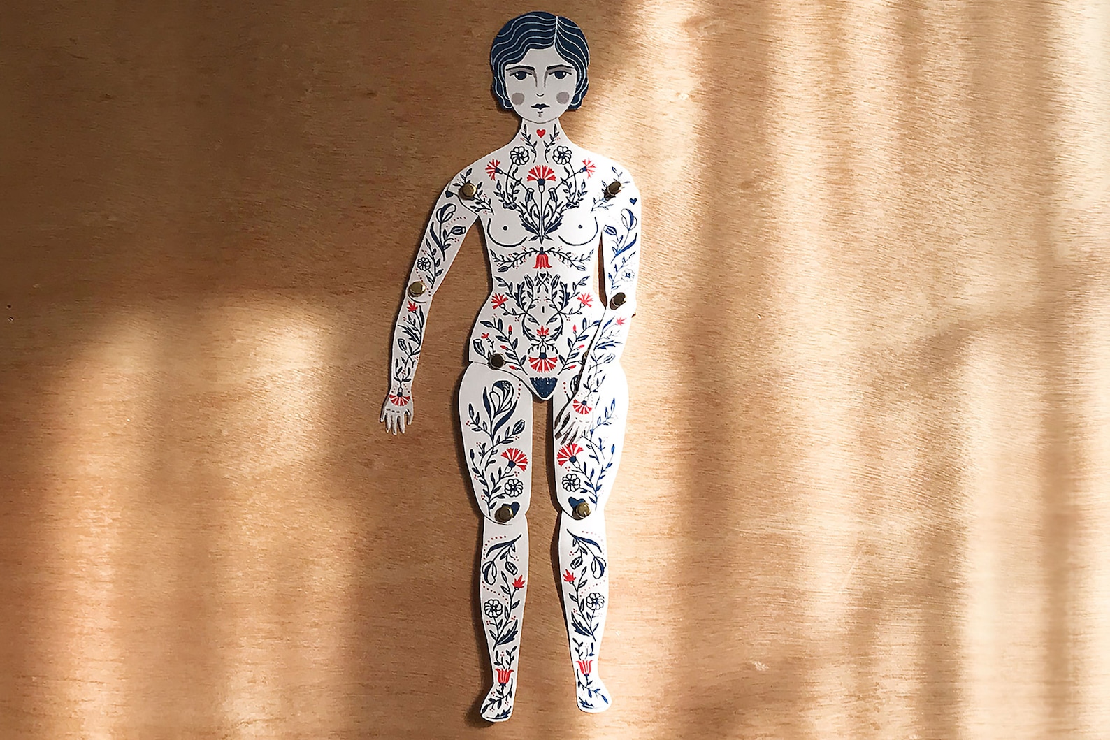 Paper Doll Rip Tattoo Art Paper Doll: Printable Articulated Doll (PDF Pattern) - Etsy
