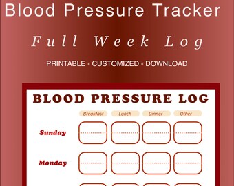 bp tracker etsy