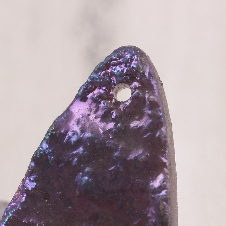 3pcs Drop Pyrite Druzy Pendant Rainbow Natural Stone Pendant Charm Gift For Women Jewelry Findings For DIY Gift Jewelry Purple