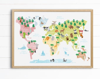 animal world map