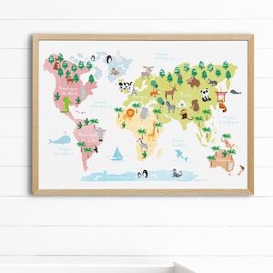 La carte du monde des animaux