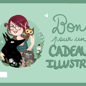 Tarjeta regalo para una ilustración personalizada