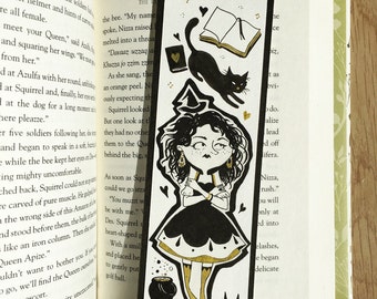 Quality print bookmark - The Witch in golden socks