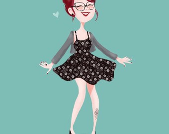 Fashionable customized illustration of your outfit