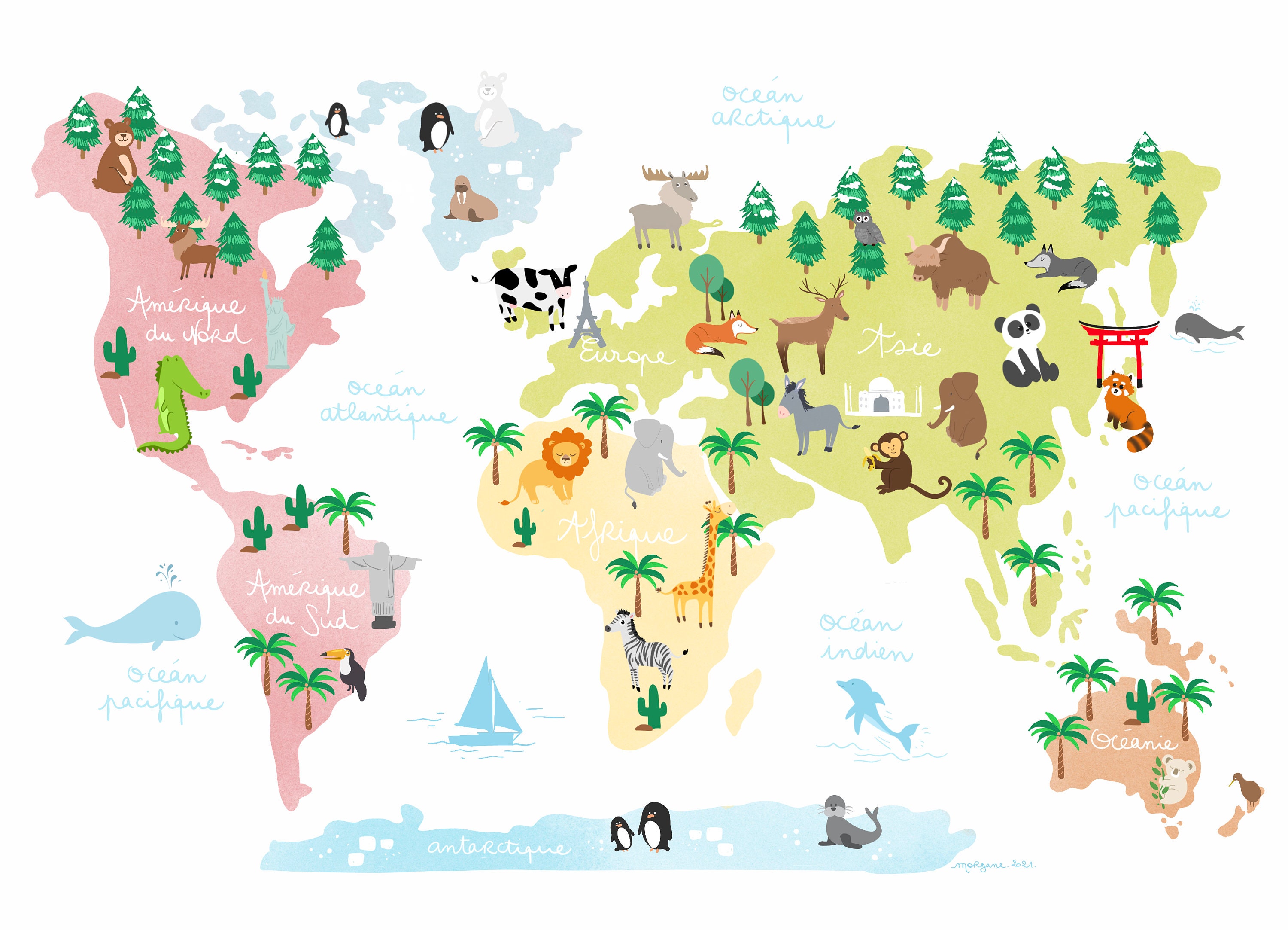 Liste De Tous Les Animaux Du Monde Avec Photo www.etsy.com