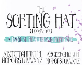 Sorting Hat Font - A Hand Drawn Serif Typeface