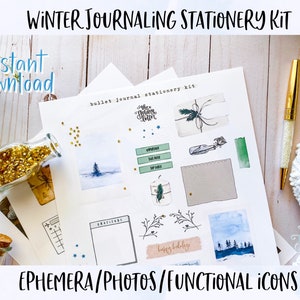 3 Bullet Journal & Planner Printable Set Winter Sticker Kit Bujo ...