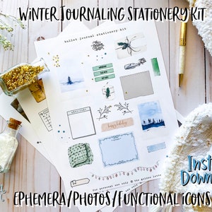 3 Bullet Journal & Planner Printable Set Winter Sticker Kit Bujo ...