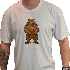Bear Printed T Shirt Unisex Brown Bear Shirt, Bear Gift, Birthday Gift, Bear T-shirt, Big Bear T shirt.
