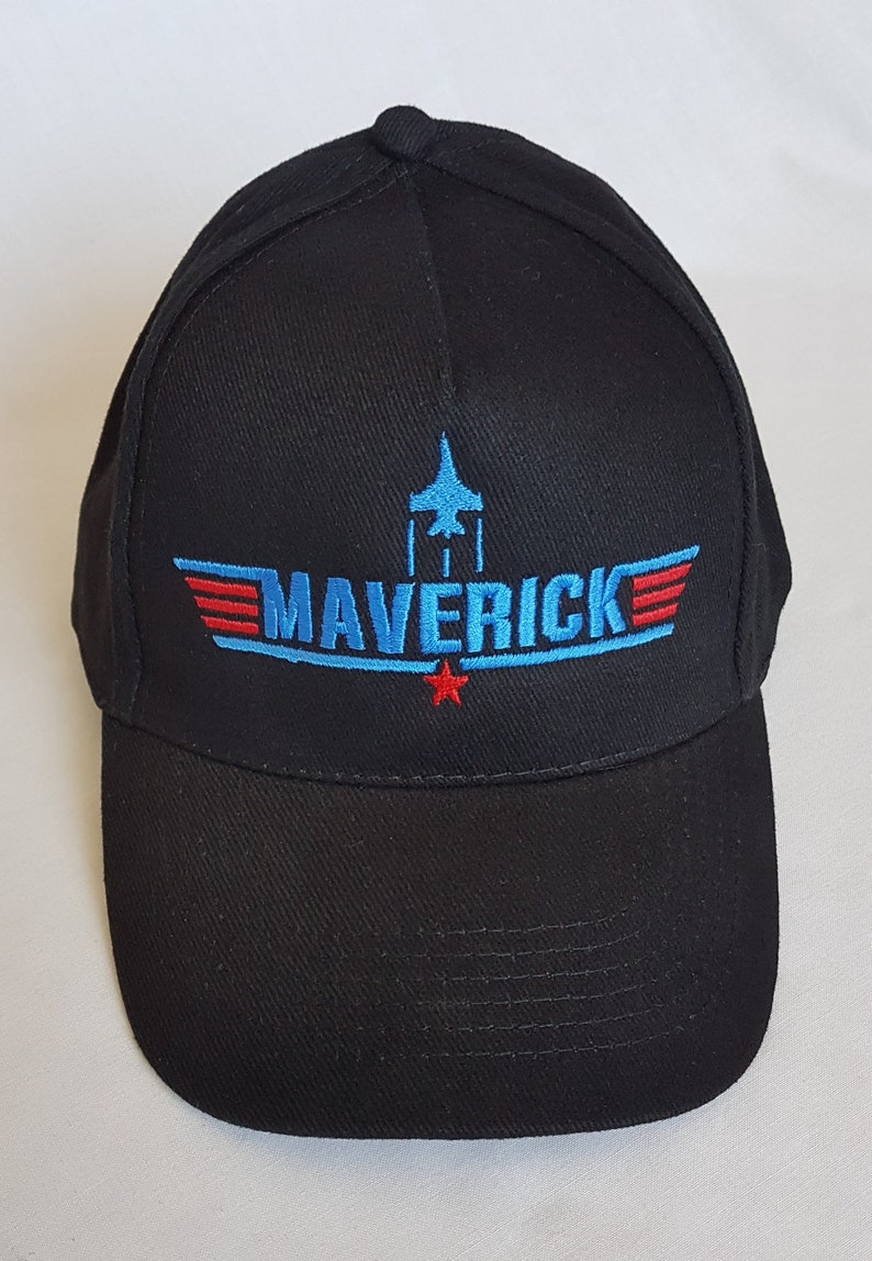 Topgun Maverick Embroidered Baseball Cap Dark Navy and Black Etsy