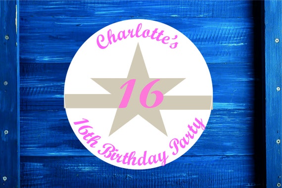 Label Seal Sweet cone. Birthday Party Gift Bag Sticker