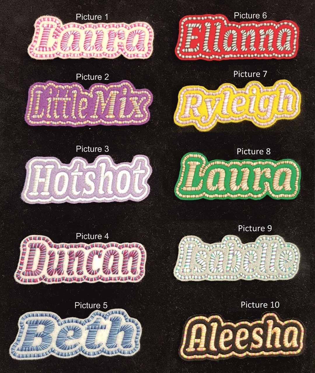 Personalised Embroidered Name Patch, Iron on or Sew on Rainbow - Etsy