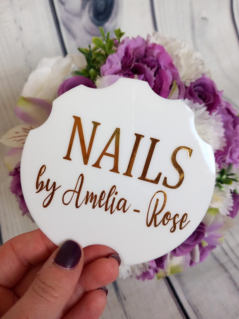 nailfie acrylic disc nail tech nail photo prop