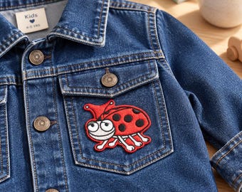 Ladybird Embroidered Patch Badge Iron on or Sew on.