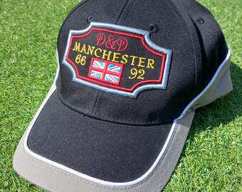 D&D Manchester Embroidered Baseball Cap Hat with Tone Colours