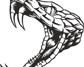 Rattle Snake Head Vinyl Car Wall Decal Sticker