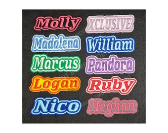 Personalised Embroidered Name Patch, Iron-On or Sew-On  L1