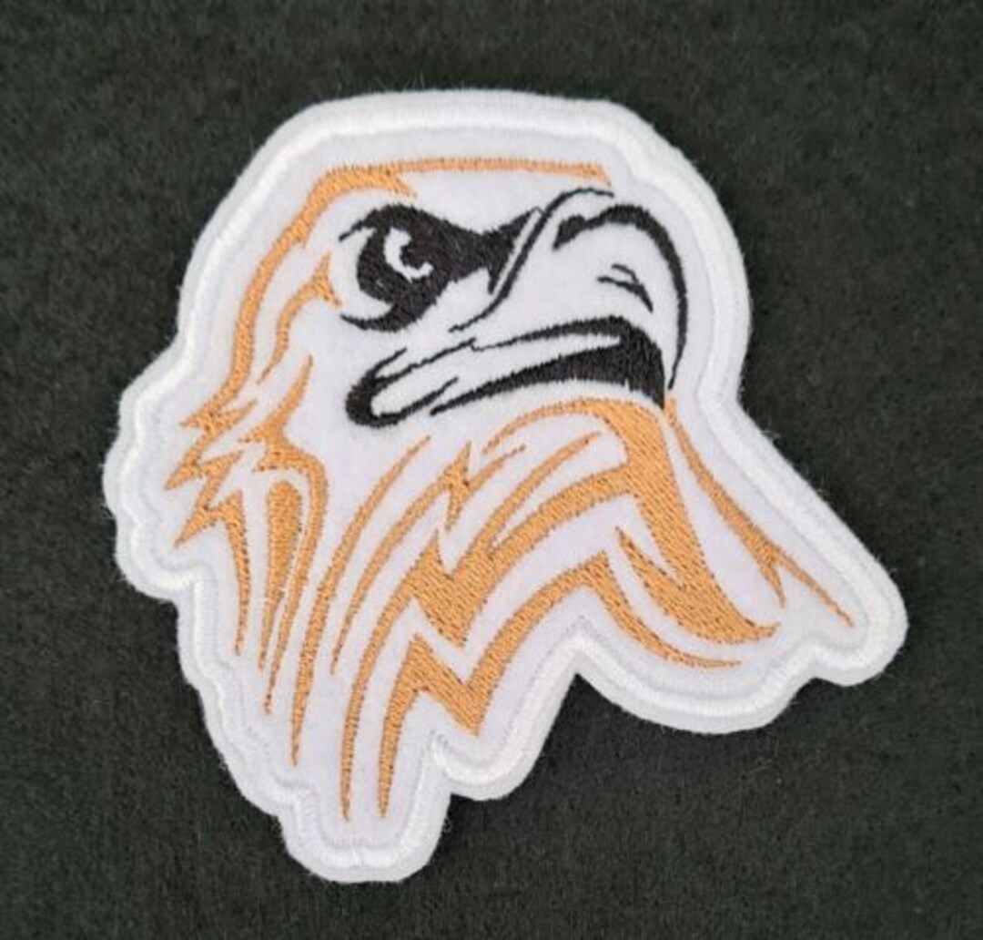 Golden Eagle Badge Patch Iron on Sew on Animal Patch Etsy