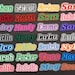 Personalised Embroidered Name Patch Badge L1 Girls Boys Iron on or sew 
