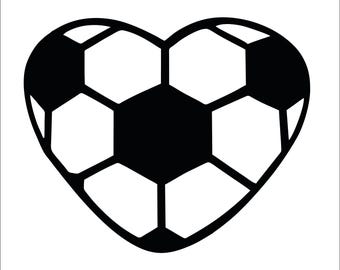 Heart Football Vinyl Car Wall Decal Sticker