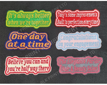 Personalised Embroidered Name Patch, Custom Iron-On Applique  M1