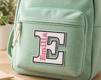 Personalised Embroidered Letter Name Patch - Iron On or Sew On