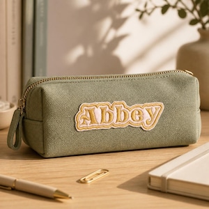 Personalised Embroidered Name Patch, Iron-On or Sew-On  A1