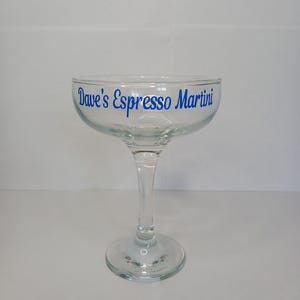 personalised espresso martini cocktail glass gift