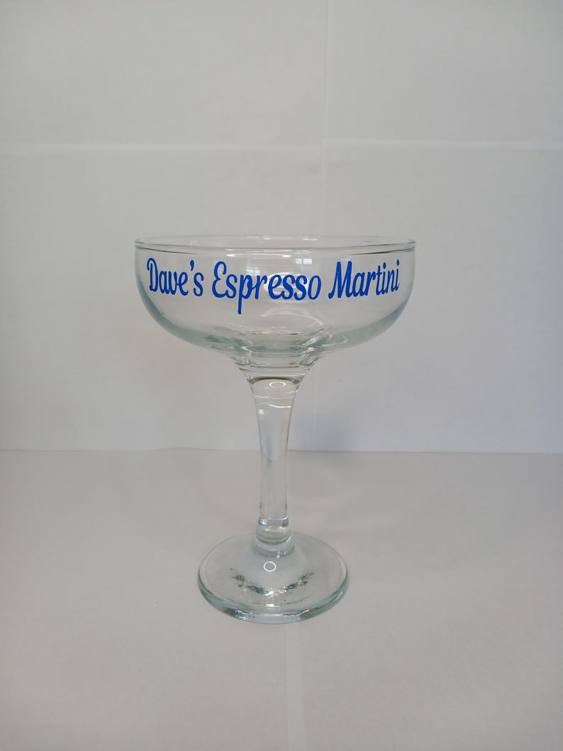 personalised espresso martini cocktail glass gift