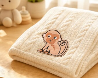Cheeky Monkey Embroidered Iron-On Patch | Children's Badge