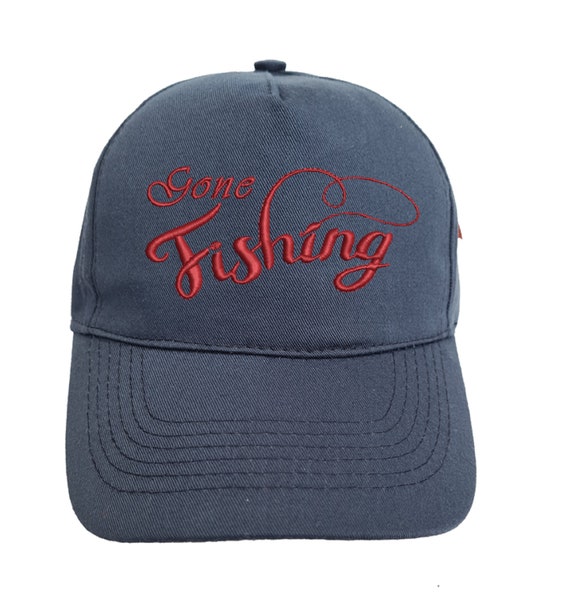 Gone Fishing Embroidered Baseball Cap Hat in 15 Colours and 25 Thread  Colours -  Canada