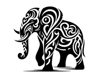 Elephant Vinyl Car Window Bumper Wall Decal Sticker in 13 Colours Waterproof Car or Van Mirror Sticker, Funny Gift or Custom Laptop Sticker