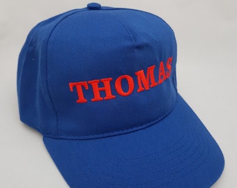 Personalised Kids Embroidered Baseball Cap, Adjustable Strap