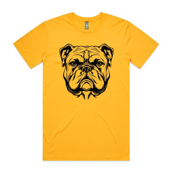 Bull Dogs Head Printed T-Shirt Unisex | Bull Dog Shirts | Bull Dog  Gifts | Bull Dog Art | Bull Dog Photo Print Tee