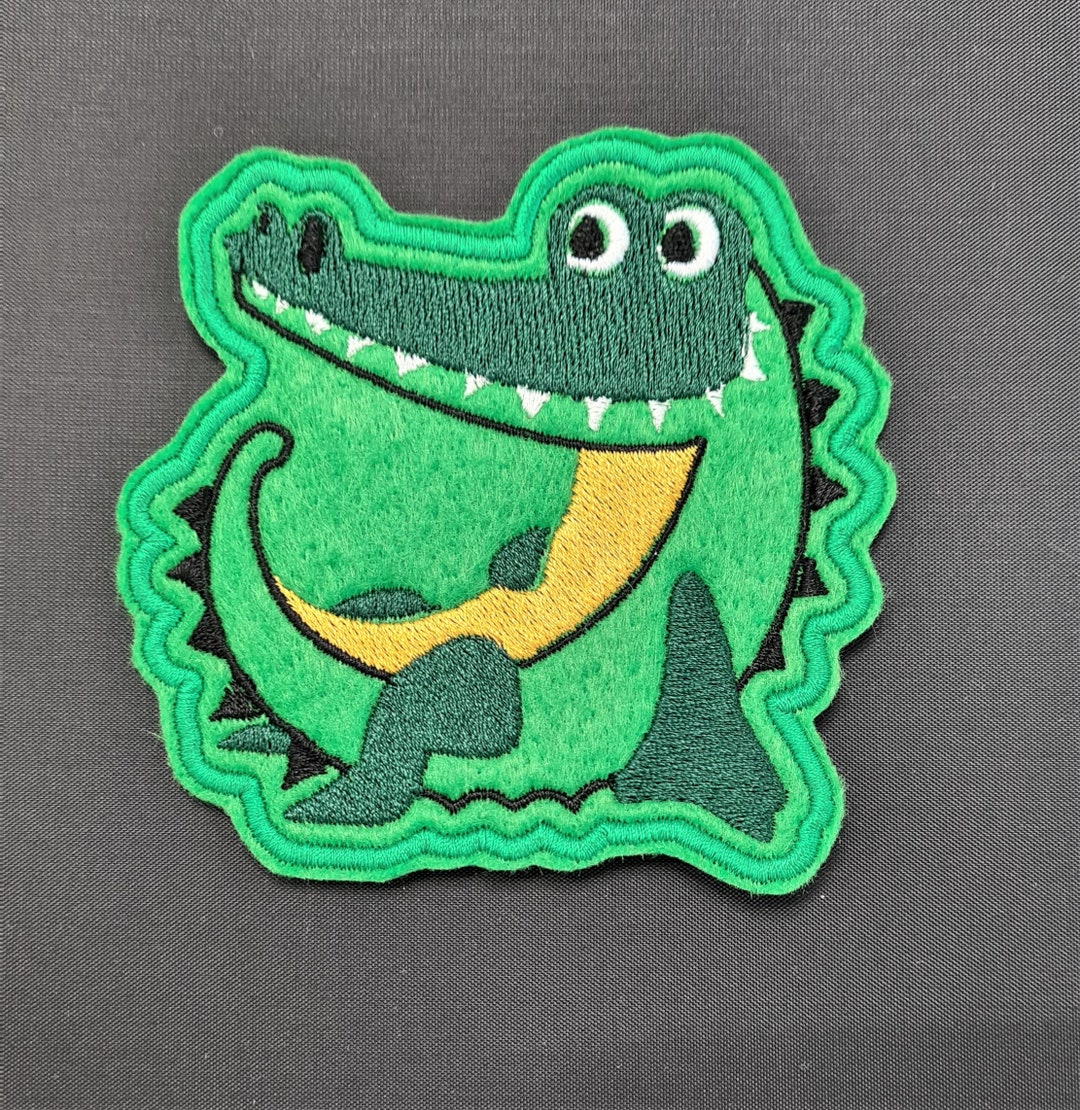 Embroidered Crocodile Patch | Iron-on Alligator Badge - Etsy