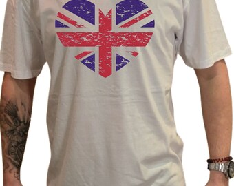 Union Jack Heart T-Shirt | British Flag Graphic Tee