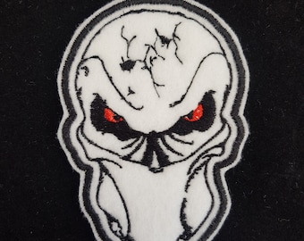 Biker Skull Embroidered Patch | Evil Eyes Badge