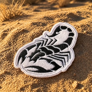 Scorpion Embroidered Iron-On Patch | Animal Badge