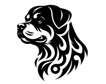 Rottweiler Dog Vinyl Car Window Bumper Car Wall Decal Sticker in 13 Colours Waterproof Car or Van Mirror Sticker, Funny Gift or Custom