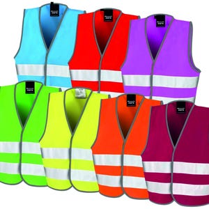 Children Custom Hi Vis Vest, Kids Personalized Hi Vis Vest, Multi Colour Options, Visibility Waistcoat.