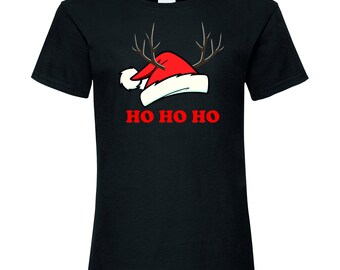 HO HO HO T shirt 2022, Merry Christmas Shirts for Women Men, Festive T shirt, Funny Xmas Gifts for her